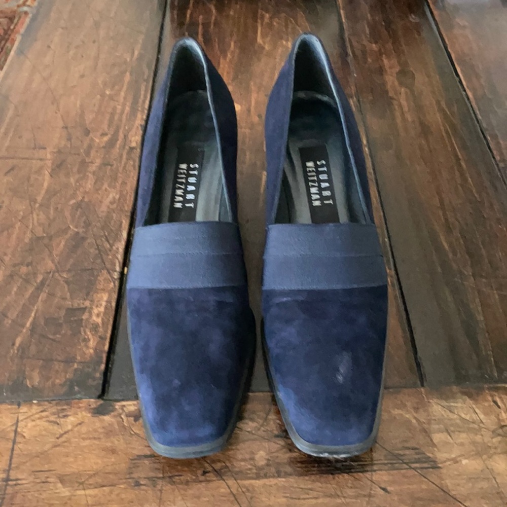 Navy Suede Stuart Weitzman Pumps, size 8AA